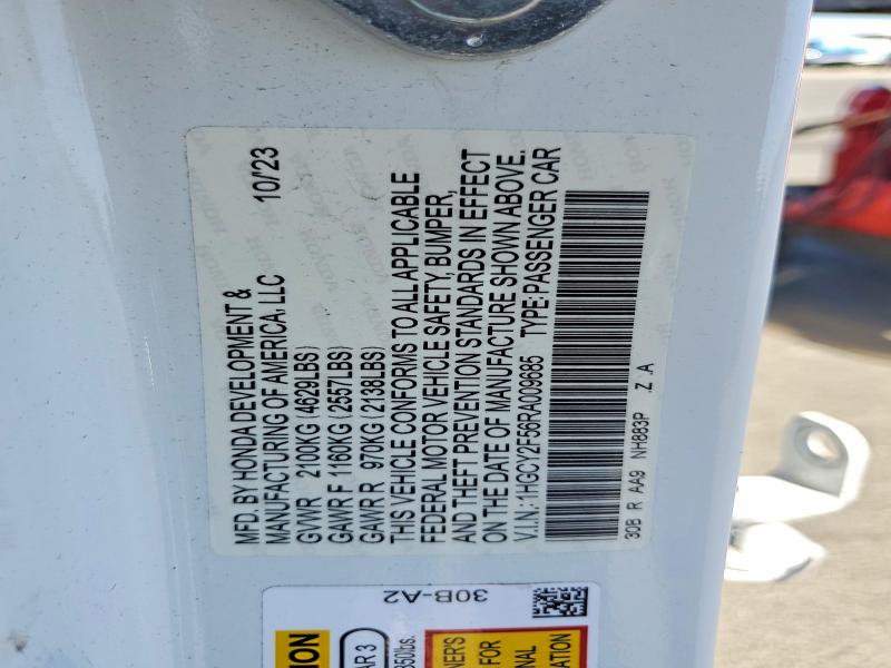 Продаж на аукціоні авто 2024 Honda Accord, vin: 1HGCY2F56RA009685, номер лоту: 68809516