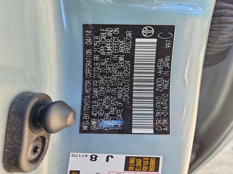 Aukcja sprzedaży 2014 Toyota Prius, vin: JTDKN3DU1E1825524, numer aukcji: 67974556