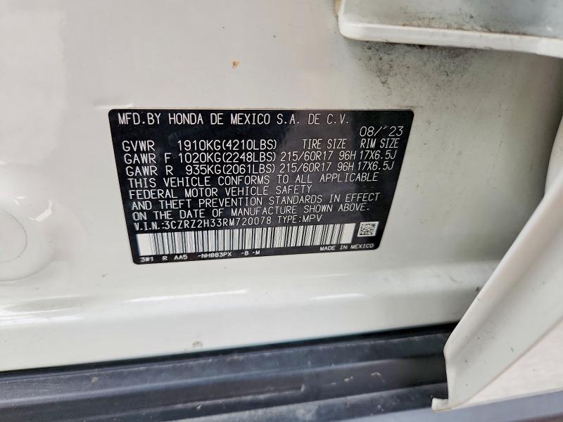 Продаж на аукціоні авто 2024 Honda Hr-v, vin: 3CZRZ2H33RM720078, номер лоту: 68423656