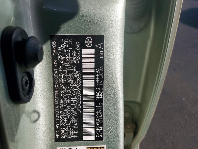 Aukcja sprzedaży 2009 Toyota Prius, vin: JTDKB20U997823659, numer aukcji: 71020926