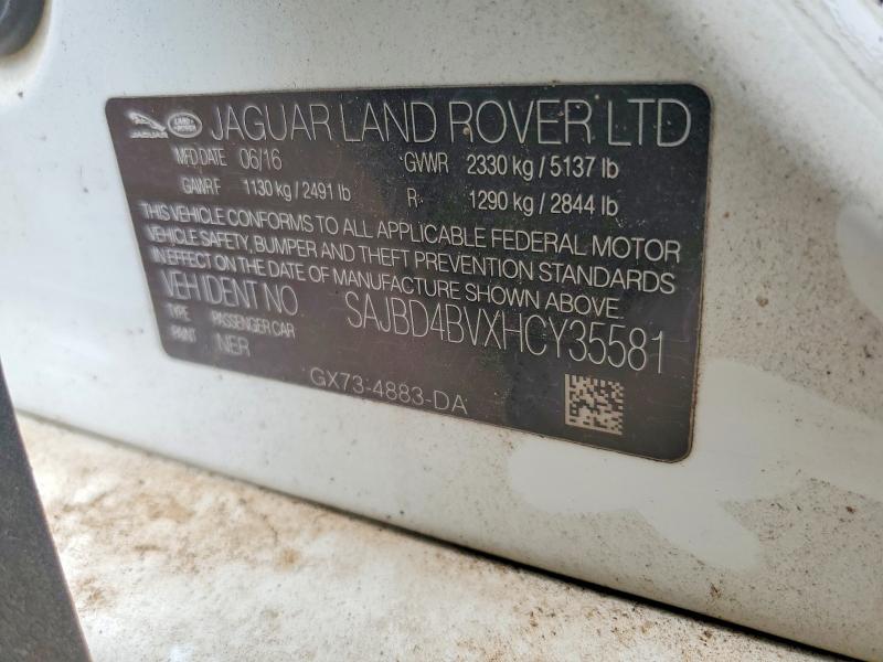 Продаж на аукціоні авто 2017 Jaguar Xf, vin: SAJBD4BVXHCY35581, номер лоту: 69225126