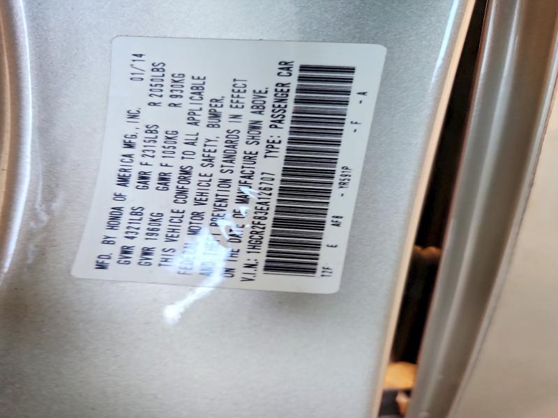 Aukcja sprzedaży 2014 Honda Accord, vin: 1HGCR2F83EA126707, numer aukcji: 67441696