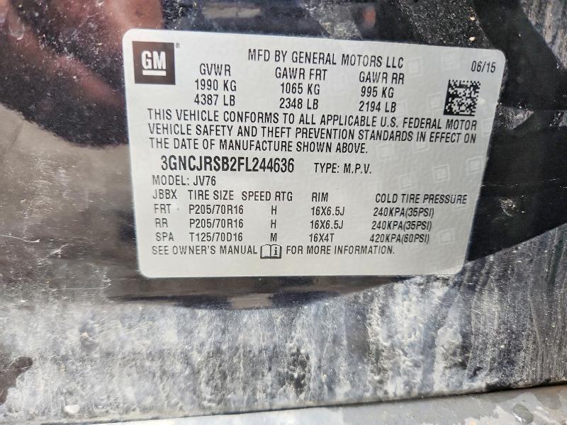 Продажа на аукционе авто 2015 Chevrolet Trax, vin: 3GNCJRSB2FL244636, номер лота: 69173596