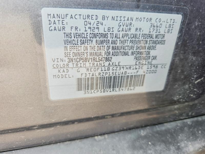 Продаж на аукціоні авто 2024 Nissan Kicks, vin: 3N1CP5BV1RL547862, номер лоту: 67491106