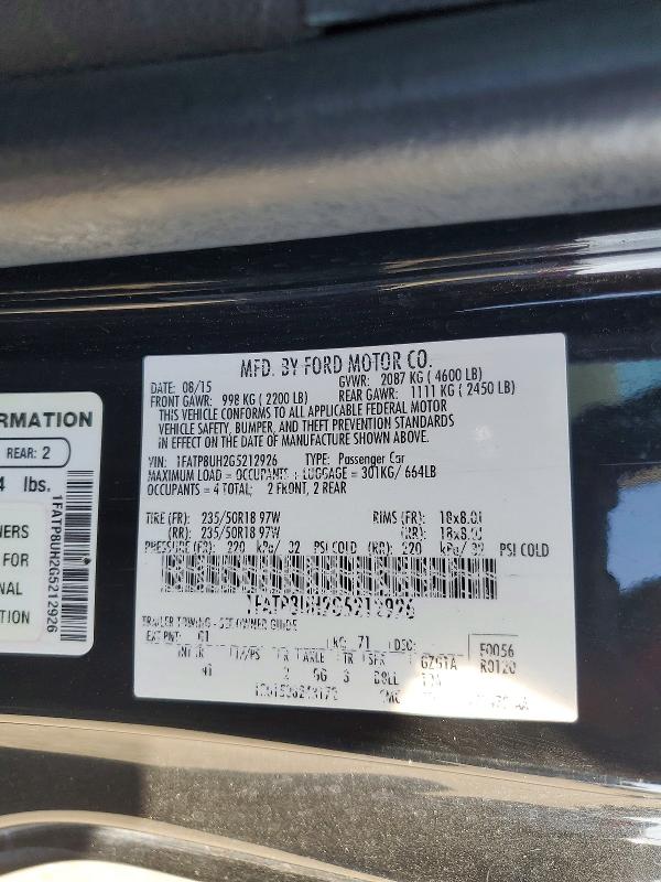Aukcja sprzedaży 2016 Ford Mustang, vin: 1FATP8UH2G5212926, numer aukcji: 69733096