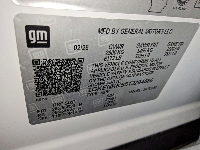 Продажа на аукционе авто 2026 Gmc Acadia, vin: 1GKENKKS5TJ294886, номер лота: 69155376