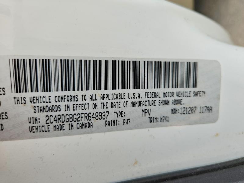 Продажа на аукционе авто 2015 Dodge Grand Caravan, vin: 2C4RDGBG2FR648937, номер лота: 70622536