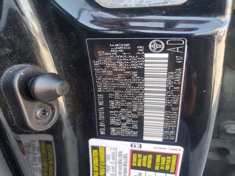 Продаж на аукціоні авто 2010 Toyota Matrix, vin: 2T1KU4EE8AC360827, номер лоту: 68843746