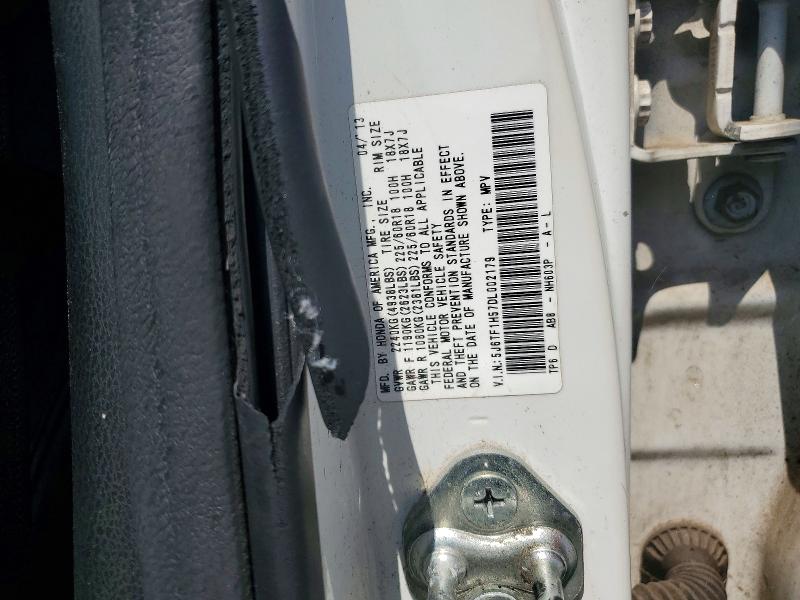 2013 Honda Crosstour მანქანა იყიდება აუქციონზე, vin: 5J6TF1H57DL002179, აუქციონის ნომერი: 67068546