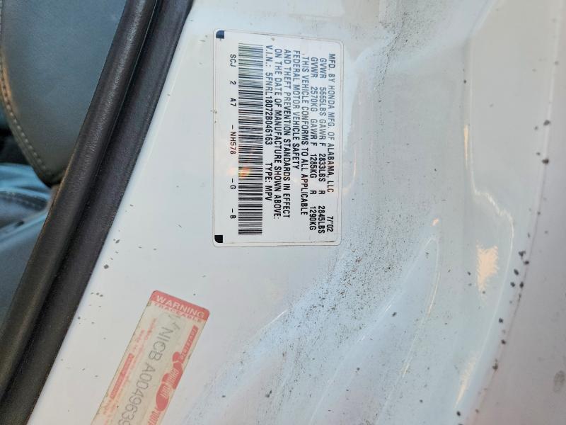 Продаж на аукціоні авто 2002 Honda Odyssey, vin: 5FNRL18072B046163, номер лоту: 70092276