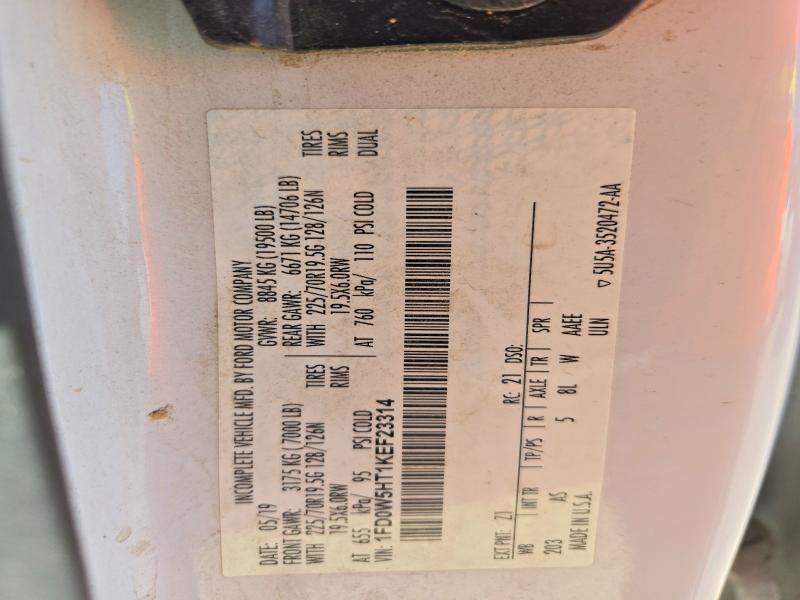 69613436 :رقم المزاد ، 1FD0W5HT1KEF23314 vin ، 2019 Ford F550 مزاد بيع