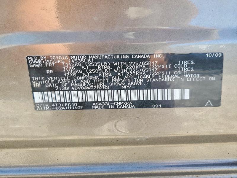 Продаж на аукціоні авто 2010 Toyota Rav4, vin: 2T3BF4DV8AW029263, номер лоту: 67526676