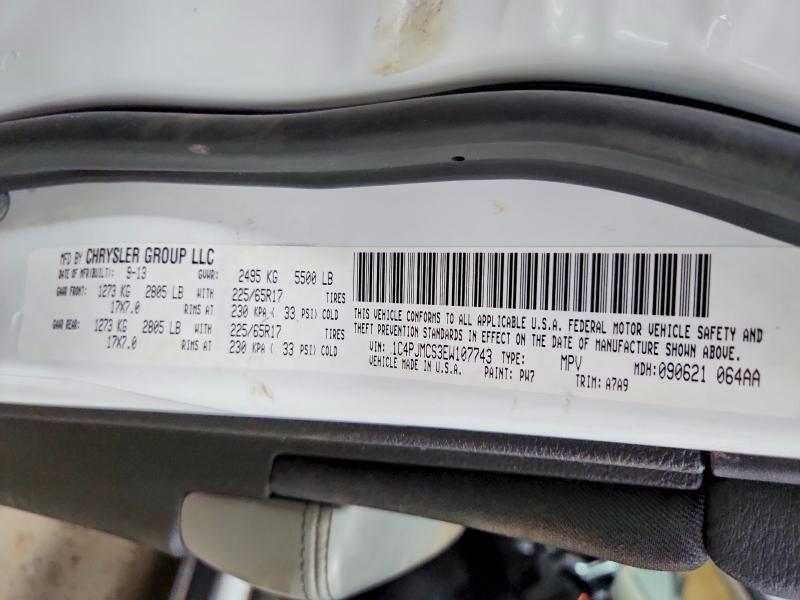Продаж на аукціоні авто 2014 Jeep Cherokee, vin: 1C4PJMCS3EW107743, номер лоту: 68055846