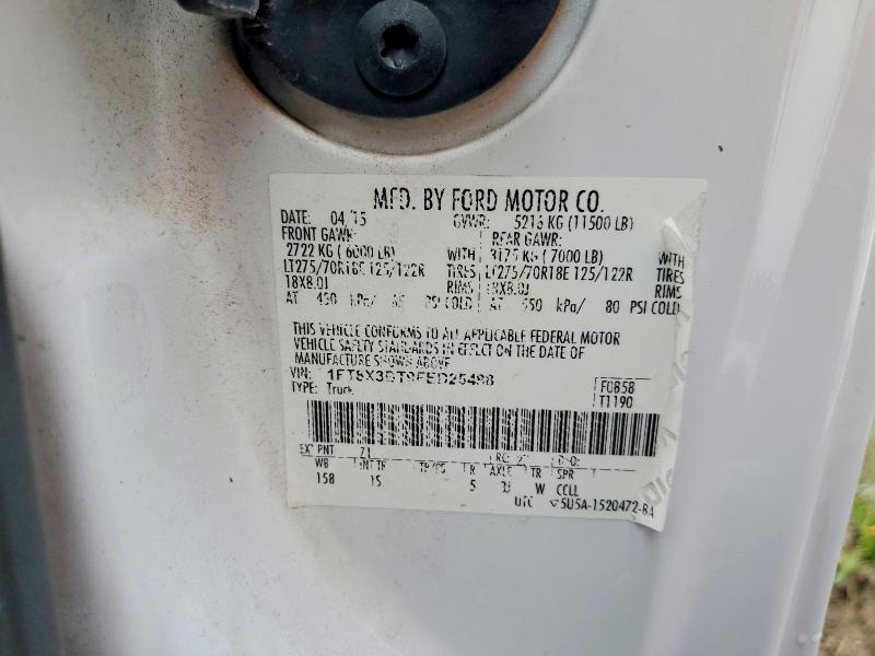 2015 Ford F350 მანქანა იყიდება აუქციონზე, vin: 1FT8X3BT9FED25488, აუქციონის ნომერი: 68893436