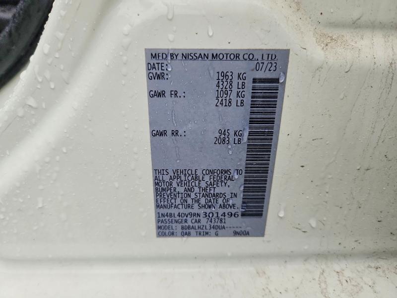 2024 Nissan Altima მანქანა იყიდება აუქციონზე, vin: 1N4BL4DV9RN301496, აუქციონის ნომერი: 67464216