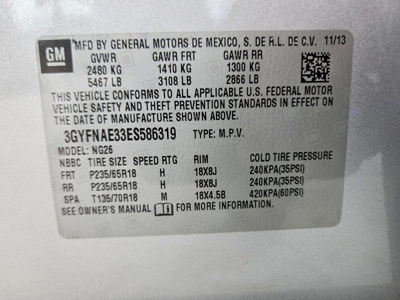 Aukcja sprzedaży 2014 Cadillac Srx, vin: 3GYFNAE33ES586319, numer aukcji: 69712216