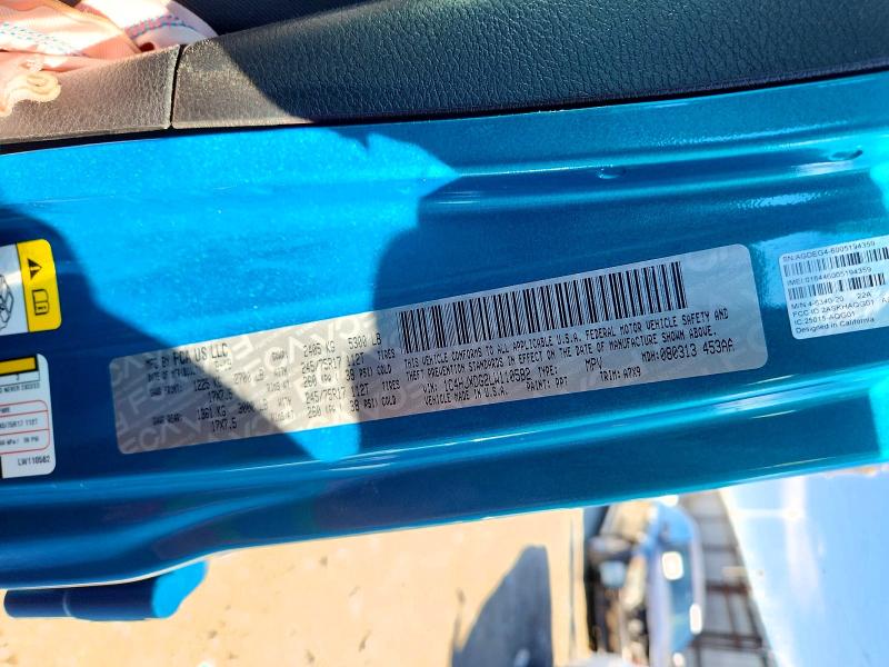 68081476 :رقم المزاد ، 1C4HJXDG2LW110582 vin ، 2020 Jeep Wrangler Unlimited مزاد بيع