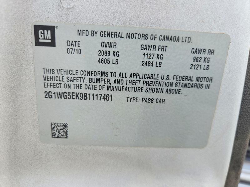 Продажа на аукционе авто 2011 Chevrolet Impala, vin: 2G1WG5EK9B1117461, номер лота: 70227076