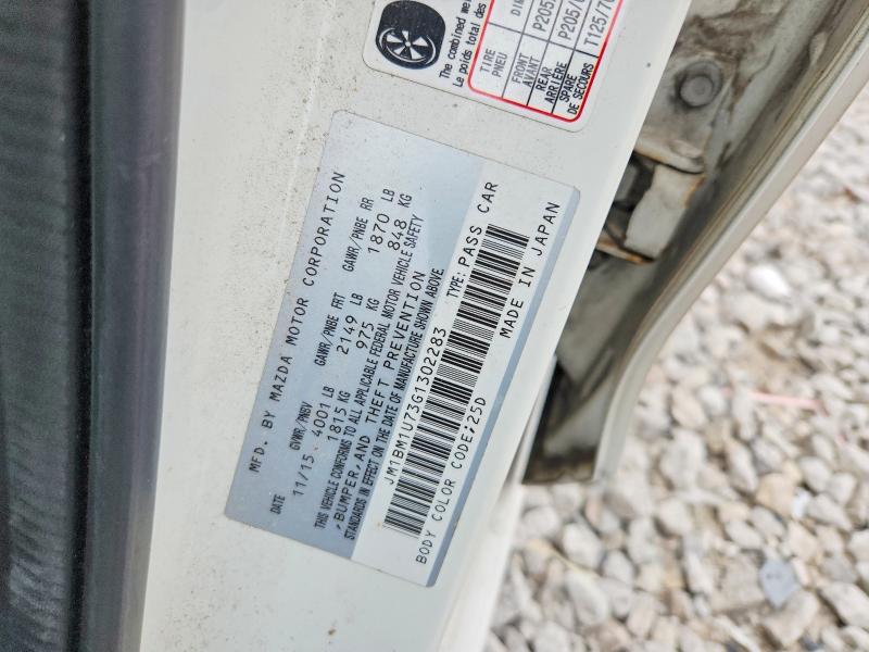 69876816 :رقم المزاد ، JM1BM1U73G1302283 vin ، 2016 Mazda 3 مزاد بيع