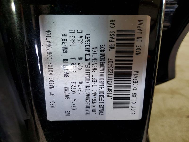 2015 Mazda 3 მანქანა იყიდება აუქციონზე, vin: JM1BM1V31F1225407, აუქციონის ნომერი: 70018046