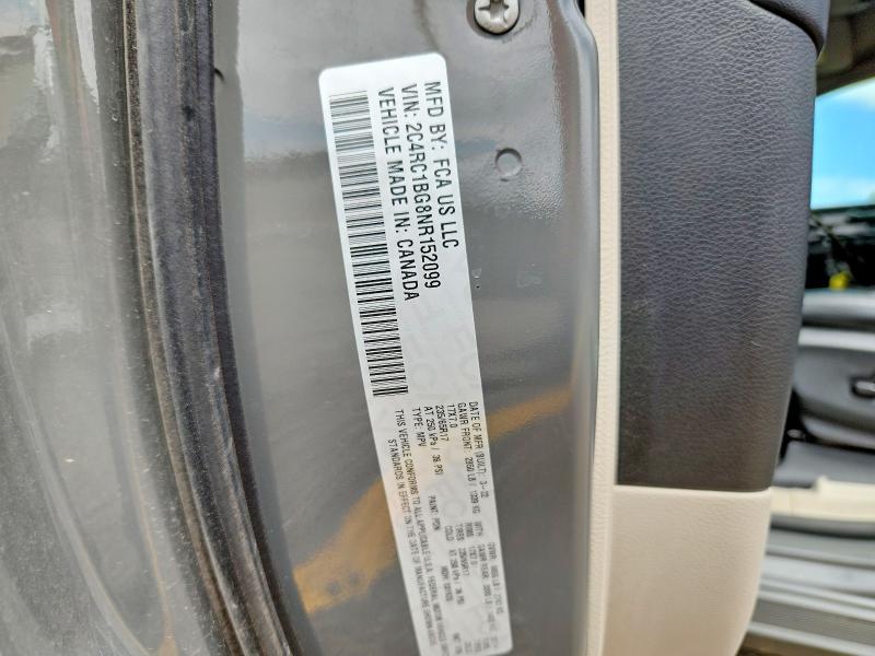 Продаж на аукціоні авто 2022 Chrysler Pacifica, vin: 2C4RC1BG8NR152099, номер лоту: 66961376
