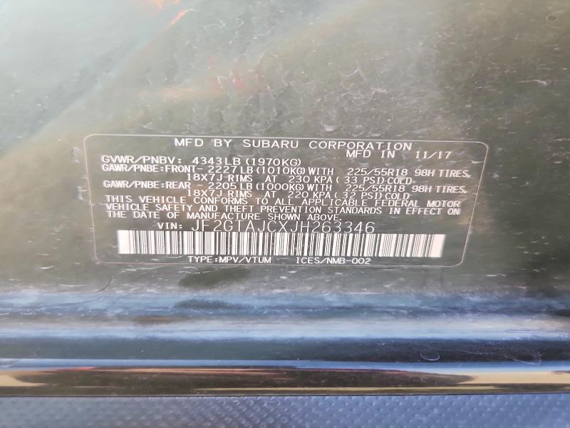 2018 Subaru Crosstrek მანქანა იყიდება აუქციონზე, vin: JF2GTAJCXJH263346, აუქციონის ნომერი: 67114886