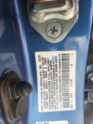 Aukcja sprzedaży 2006 Honda Civic, vin: 1HGFA16566L016678, numer aukcji: 69244926