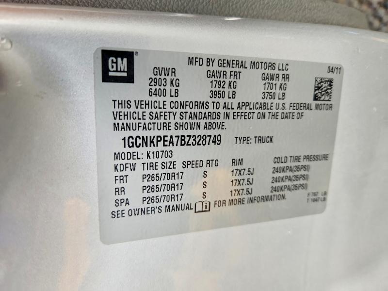 Aukcja sprzedaży 2011 Chevrolet Silverado, vin: 1GCNKPEA7BZ328749, numer aukcji: 67347026