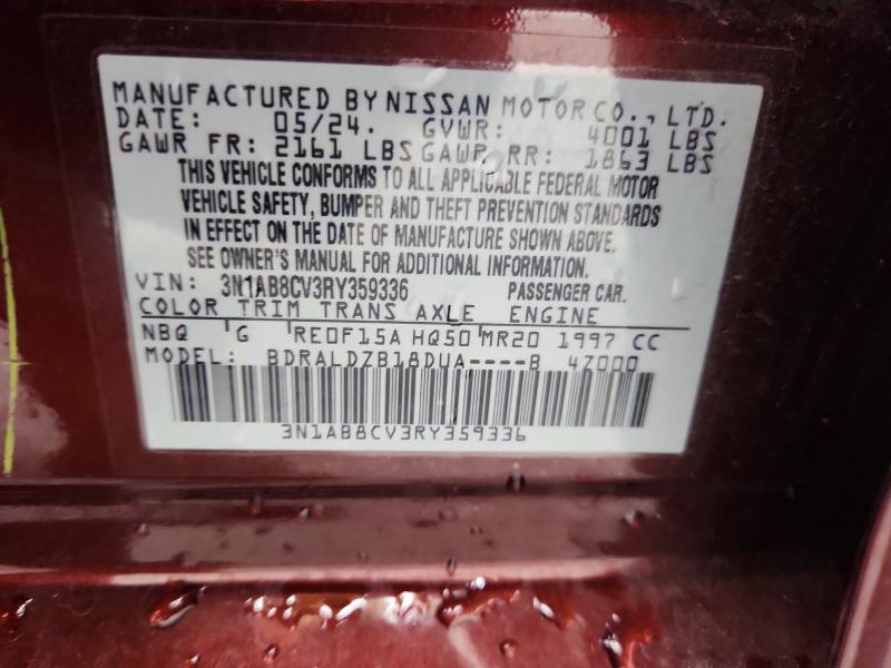 70776756 :رقم المزاد ، 3N1AB8CV3RY359336 vin ، 2024 Nissan Sentra مزاد بيع