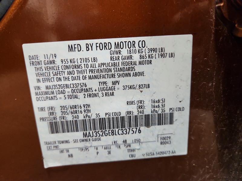 Продаж на аукціоні авто 2020 Ford Ecosport, vin: MAJ3S2GE8LC337576, номер лоту: 68642606