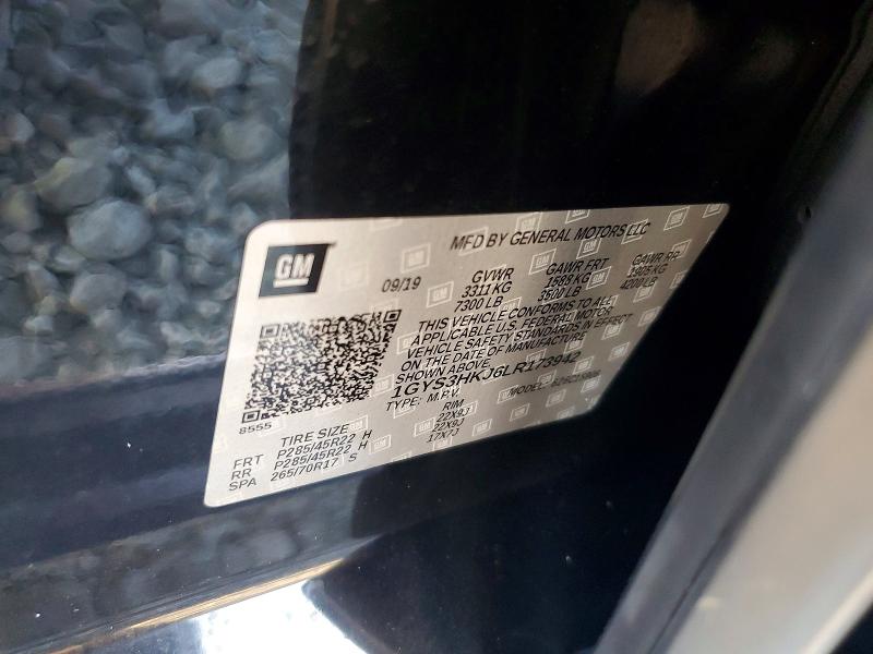 2020 Cadillac Escalade მანქანა იყიდება აუქციონზე, vin: 1GYS3HKJ6LR173942, აუქციონის ნომერი: 67319436