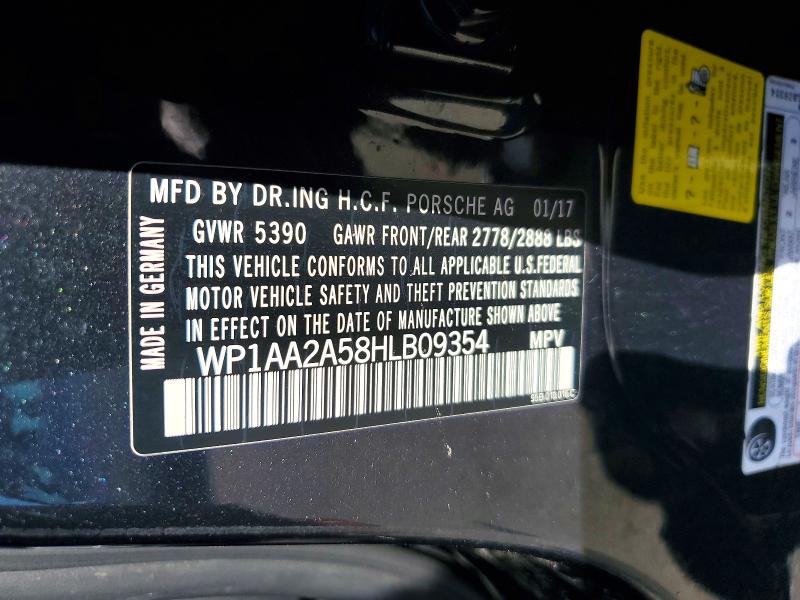 Продаж на аукціоні авто 2017 Porsche Macan, vin: WP1AA2A58HLB09354, номер лоту: 67757926