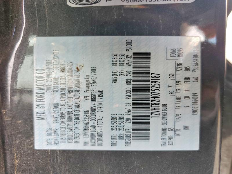 Aukcja sprzedaży 2007 Ford Mustang, vin: 1ZVHT82H075259187, numer aukcji: 67694396