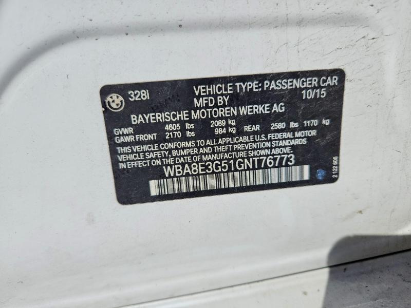 Aukcja sprzedaży 2016 Bmw 328, vin: WBA8E3G51GNT76773, numer aukcji: 66667566