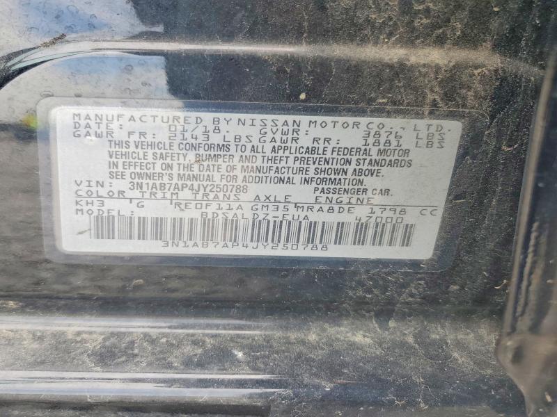 Продаж на аукціоні авто 2018 Nissan Sentra, vin: 3N1AB7AP4JY250788, номер лоту: 67722426