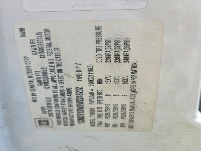 Продажа на аукционе авто 1998 Chevrolet Blazer, vin: 1GNDT13W8W2246202, номер лота: 67553246