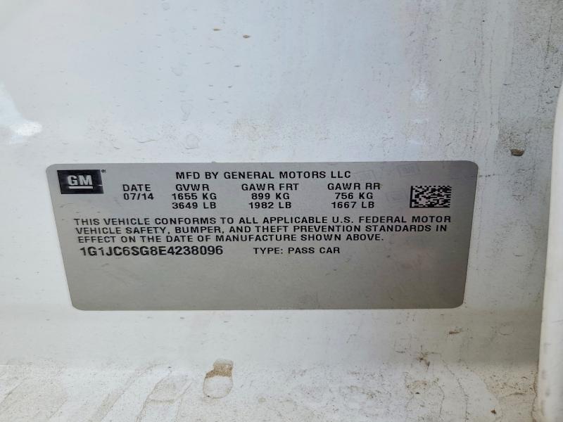Продажа на аукционе авто 2014 Chevrolet Sonic, vin: 1G1JC6SG8E4238096, номер лота: 70487446