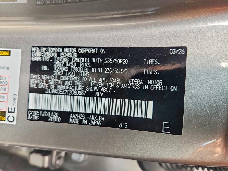 Aukcja sprzedaży 2026 Lexus Nx 350h, vin: JTJHKCEZ2T2080882, numer aukcji: 68187136