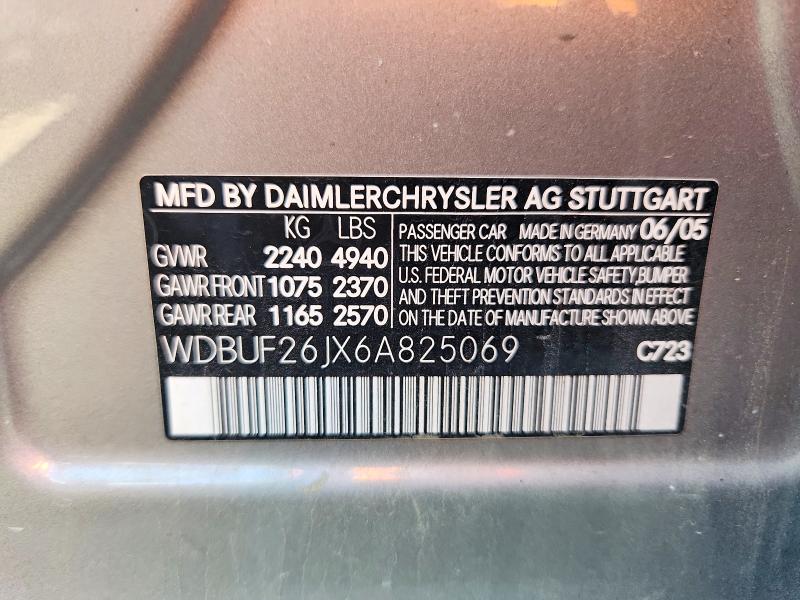 Продаж на аукціоні авто 2006 Mercedes-benz E-class, vin: WDBUF26JX6A825069, номер лоту: 69353656