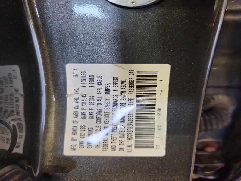 69318836 :رقم المزاد ، 1HGCR2F80FA038327 vin ، 2015 Honda Accord مزاد بيع