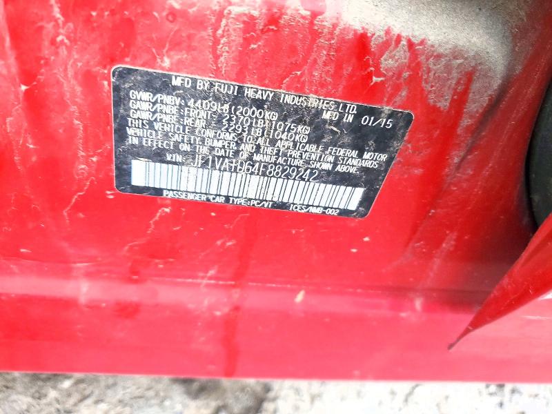 Продажа на аукционе авто 2015 Subaru Wrx, vin: JF1VA1D64F8829242, номер лота: 70446576