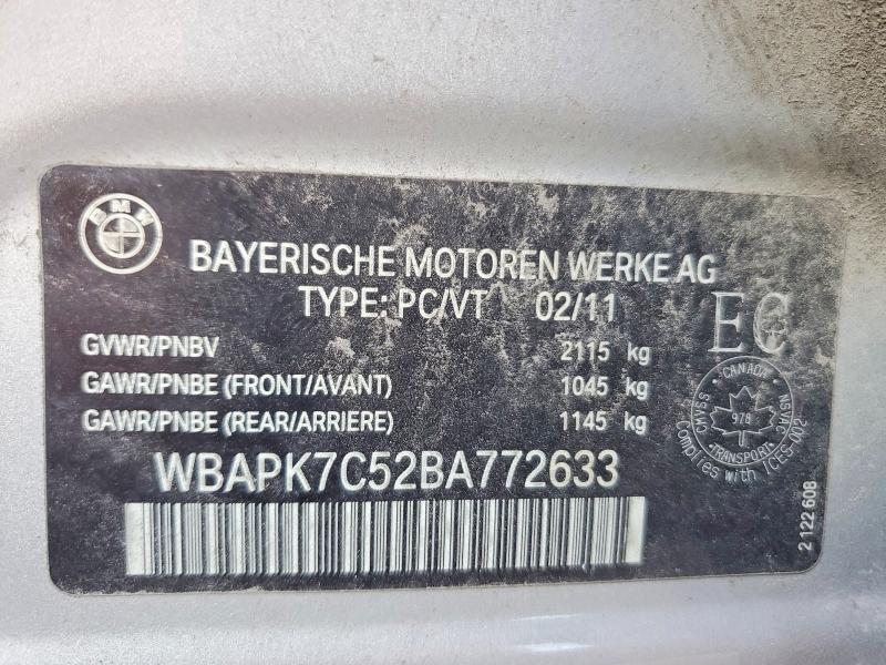 Auction sale of the 2011 Bmw 328, vin: WBAPK7C52BA772633, lot number: 67981426