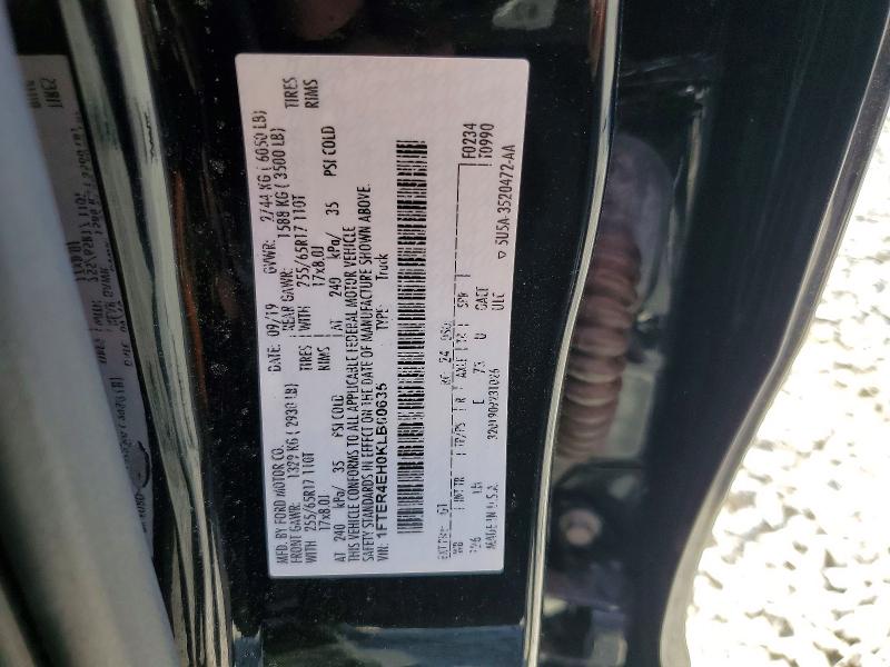 2019 Ford Ranger მანქანა იყიდება აუქციონზე, vin: 1FTER4EH0KLB00635, აუქციონის ნომერი: 67247326