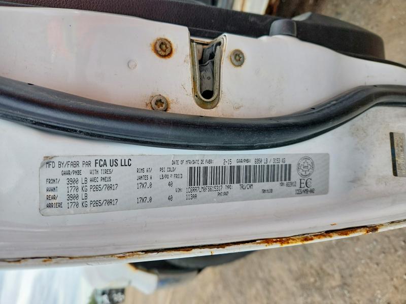 68777606 :رقم المزاد ، 1C6RR7LM0FS615317 vin ، 2015 Ram 1500 مزاد بيع