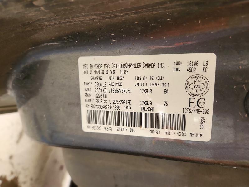 Aukcja sprzedaży 2007 Dodge Ram 3500, vin: 3D7MX38A07G841596, numer aukcji: 68042206