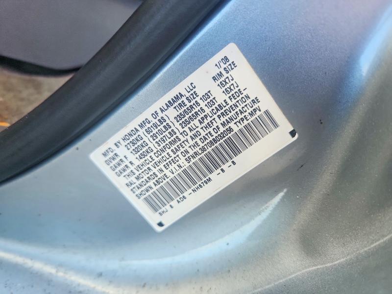 2008 Honda Odyssey მანქანა იყიდება აუქციონზე, vin: 5FNRL38708B032056, აუქციონის ნომერი: 67821756