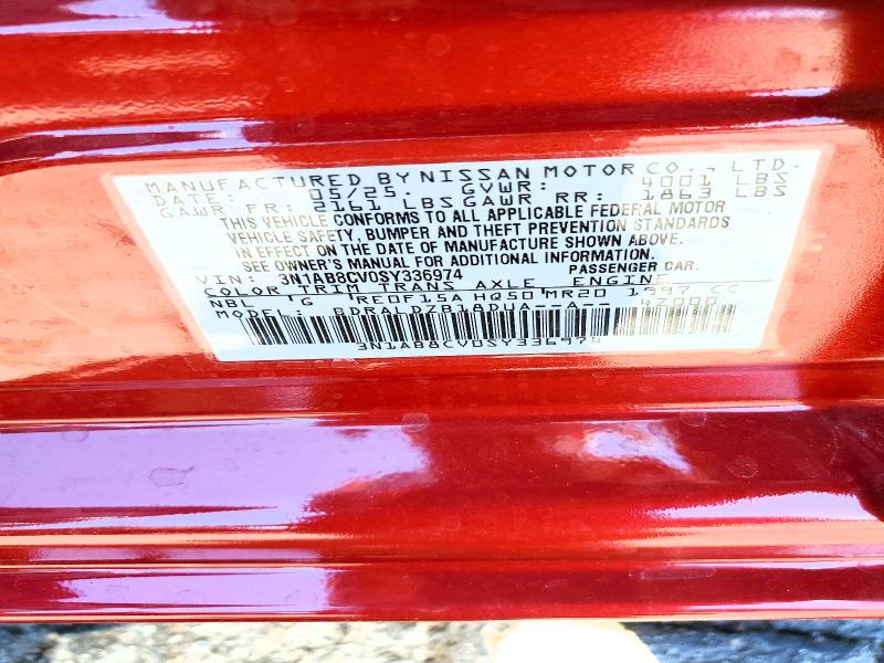 2025 Nissan Sentra მანქანა იყიდება აუქციონზე, vin: 3N1AB8CV0SY336974, აუქციონის ნომერი: 68443646