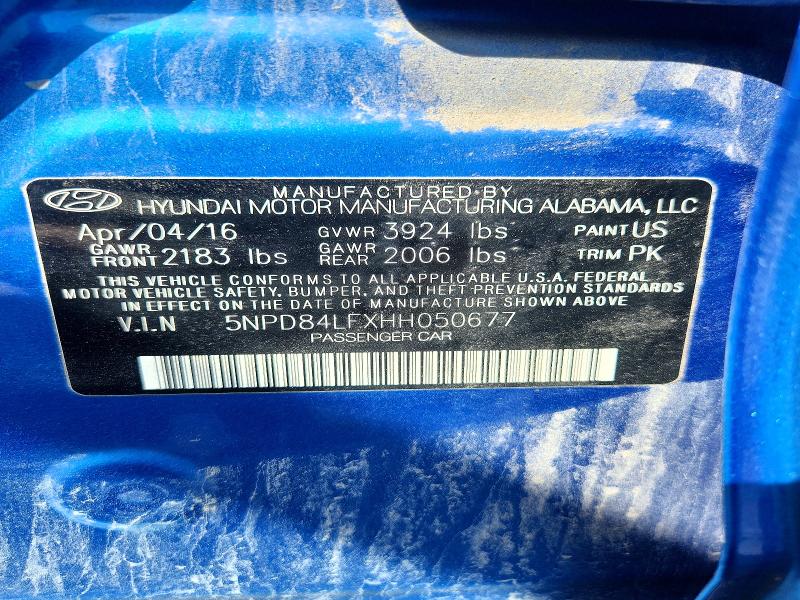 Auction sale of the 2017 Hyundai Elantra, vin: 5NPD84LFXHH050677, lot number: 68140456