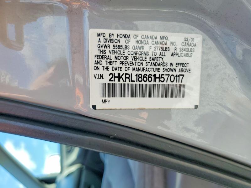 Продажа на аукционе авто 2001 Honda Odyssey, vin: 2HKRL18661H570117, номер лота: 69590266