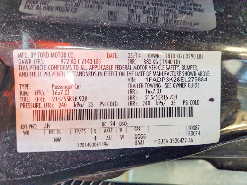 Aukcja sprzedaży 2014 Ford Focus, vin: 1FADP3K28EL279884, numer aukcji: 68586766